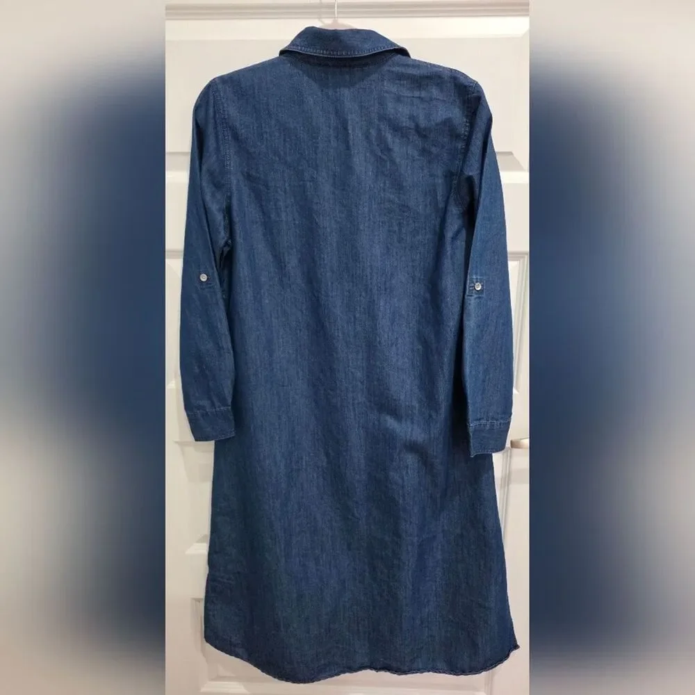 Womens Long Sleeve Denim Dress